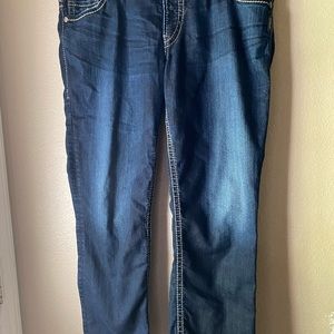 Silver Suki Capri ! Cute! Smoke free home. Size 33.